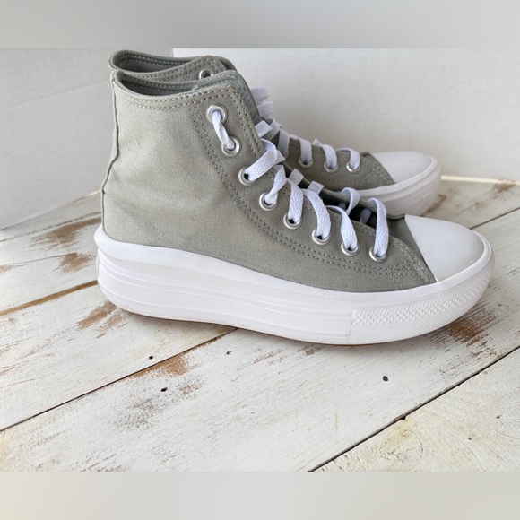 CONVERSE Women's Chuck Taylor All Star Move Hi Platform Sneakers sage 7.5 NWOT - Picture 3 of 16